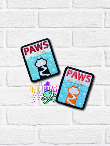 DIGITAL DOWNLOAD PAWS Patch 3 SIZES INCLUDED
