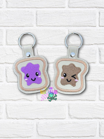 DIGITAL DOWNLOAD Peanut Butter And Jelly Snap Tab Keychain
