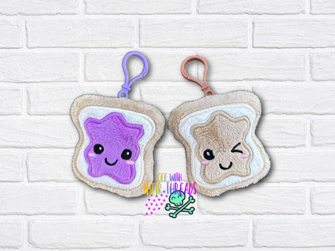 DIGITAL DOWNLOAD Peanut Butter And Jelly Squishy Keychain Set