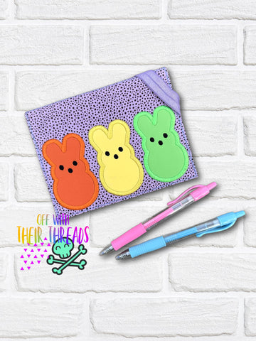 DIGITAL DOWNLOAD Applique Easter Peep A6 Notebook Cover