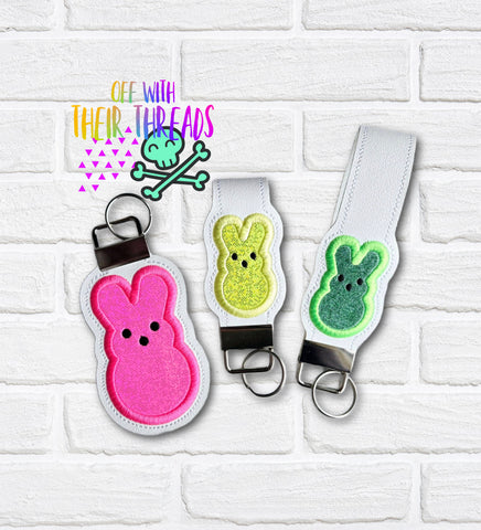 DIGITAL DOWNLOAD Applique Peep Key Fob Set 3 SIZES INCLUDED