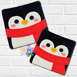 DIGITAL DOWNLOAD Applique Penguin Mug Rug 6 SIZES INCLUDED ENVELOPE