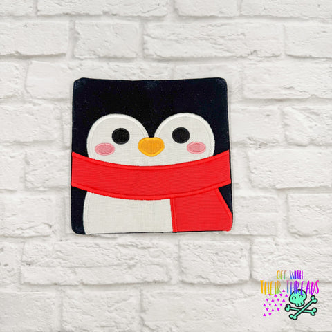 DIGITAL DOWNLOAD Applique Penguin Mug Rug 6 SIZES INCLUDED ENVELOPE
