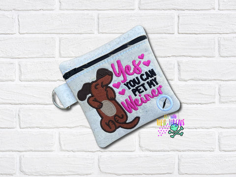 DIGITAL DOWNLOAD 5x5 You Can Pet My Weiner Poo Bag Holder
