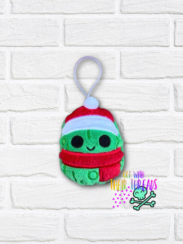 DIGITAL DOWNLOAD Applique Holiday Pickle Squishy Keychain