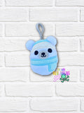 DIGITAL DOWNLOAD Applique Polar Bear Squishy Keychain