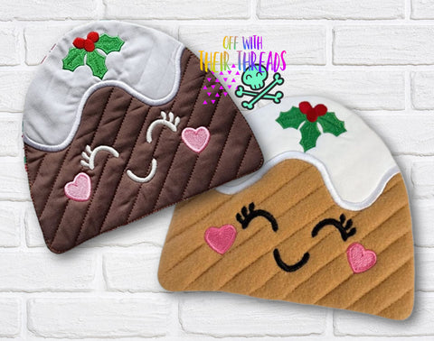 DIGITAL DOWNLOAD Applique Christmas Pudding Mug Rug 5 SIZES INCLUDED ENVELOPE