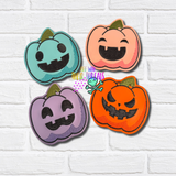 DIGITAL DOWNLOAD Pumpkin Jack O Lantern Coaster Set