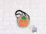 DIGITAL DOWNLOAD Applique Pumpkin Cookie Panel Add On For ITH Round Rivet Bag 4 SIZES INCLUDED