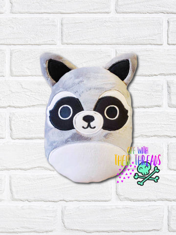 DIGITAL DOWNLOAD Applique Raccoon Plush 5 SIZES INCLUDED