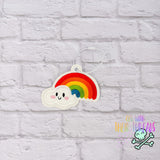 Adorable Rainbow Bag Tag Bookmark Ornament Embroidery Design