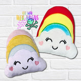 DIGITAL DOWNLOAD Applique Rainbow Cloud Plush 5 SIZES INCLUDED