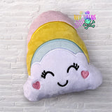 DIGITAL DOWNLOAD Applique Rainbow Cloud Plush 5 SIZES INCLUDED