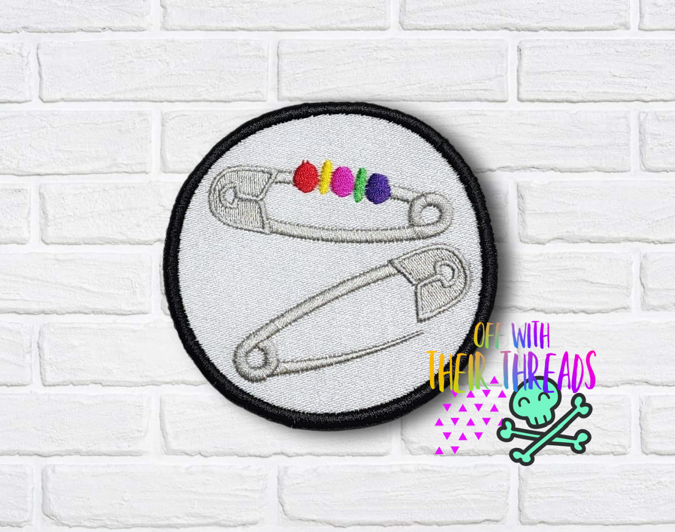 DIGITAL DOWNLOAD Safety Pin Patch 3 SIZES INCLUDED