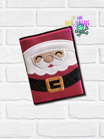 DIGITAL DOWNLOAD A6 Applique Santa Claus Notebook Holder Cover