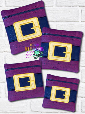 DIGITAL DOWNLOAD Applique Santa Buckle Zipper Bag Set 5 SIZES INCLUDED