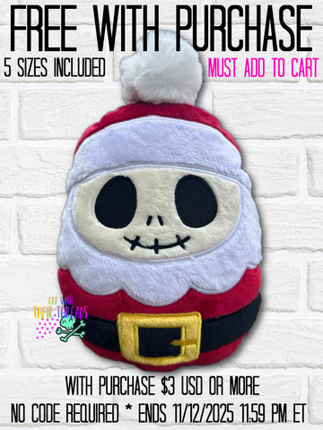 DIGITAL DOWNLOAD Applique Santa Jack Plush 5 SIZES INCLUDED