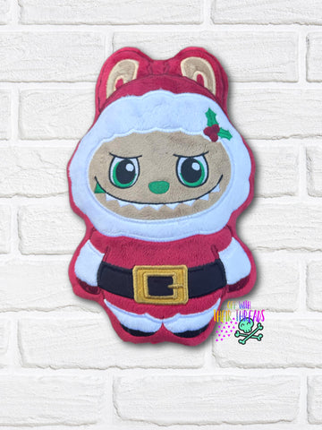 DIGITAL DOWNLOAD Applique Santa Bunny Plush Set 5 SIZES INCLUDED