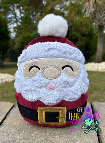 DIGITAL DOWNLOAD Applique Santa Plush 5 SIZES INCLUDED