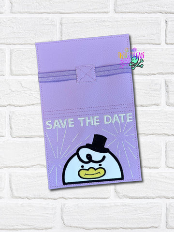 DIGITAL DOWNLOAD Applique Save The Date A6 Notebook Cover
