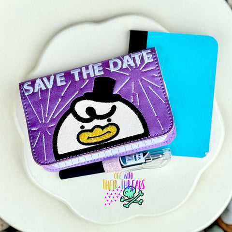 DIGITAL DOWNLOAD 5x7  Applique Save The Date Mini Composition Notebook Cover