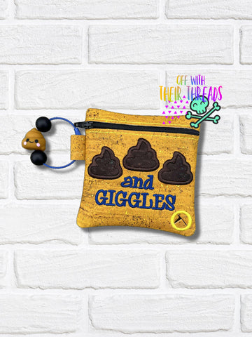 DIGITAL DOWNLOAD 5x5 Applique Shits And Giggles Dog Poo Bag Holder