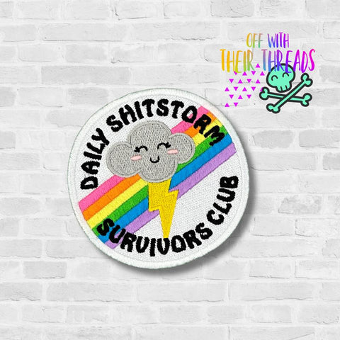 DIGITAL DOWNLOAD Shitstorm Patch 3 SIZES INCLUDED