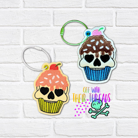 DIGITAL DOWNLOAD Skull Cupcake Bag Tag Bookmark Ornament