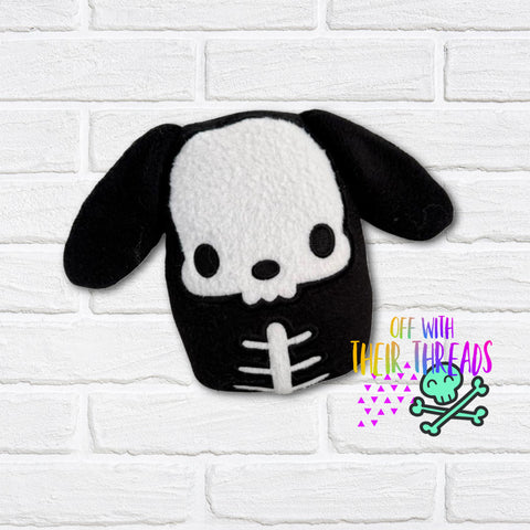 DIGITAL DOWNLOAD Applique Skeleton Dog Plush 5 SIZES INCLUDED