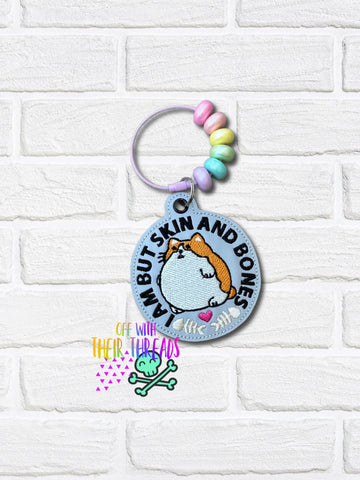 DIGITAL DOWNLOAD Skin And Bones Bag Tag Bookmark Ornament