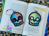 DIGITAL DOWNLOAD Applique Skull Bag Tag Bookmark Ornament