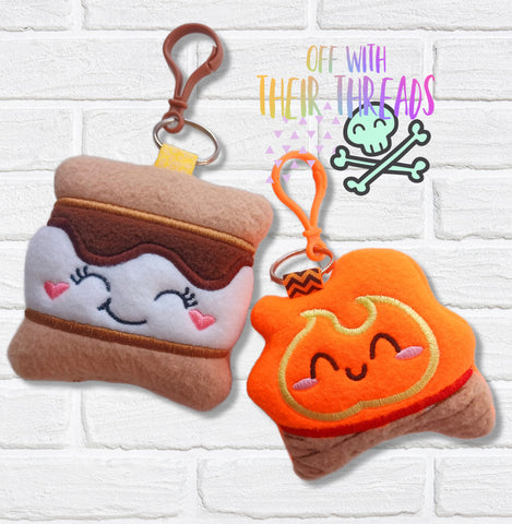 DIGITAL DOWNLOAD Applique Smore and Campfire Chain Plush Set 2 DESIGNS INCLUDED