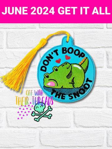 DIGITAL DOWNLOAD Snoot Boop Alligator Crocodile Bag Tag Bookmark Ornament