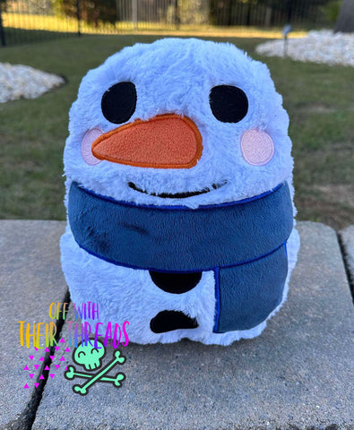 DIGITAL DOWNLOAD Applique Snowman Plush 5 SIZES INCLUDED