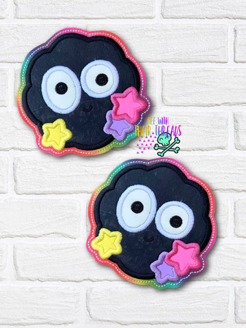 DIGITAL DOWNLOAD Applique Soot Sprite Coaster 2 SIZES INCLUDED