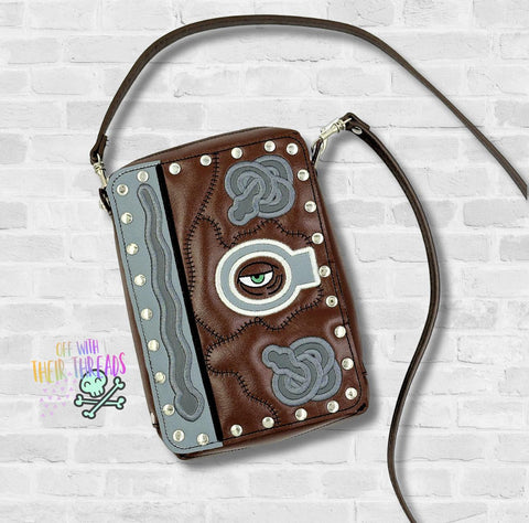 DIGITAL DOWNLOAD Applique Spellbook Rivet Panel Add On For ITH Rectangular Rivet Bag 4 SIZES INCLUDED