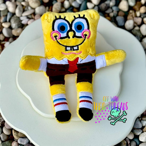 DIGITAL DOWNLOAD Applique Spongebob Plush 5 SIZES INCLUDED