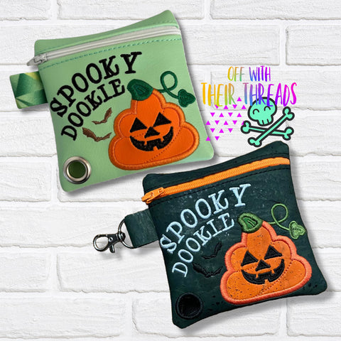 DIGITAL DOWNLOAD 5x5 Applique Spooky Dookie Dog Poo Bag Holder Halloween