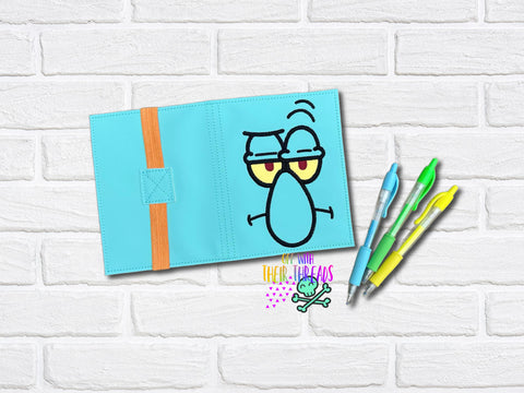DIGITAL DOWNLOAD Applique Squid A6 Notebook Cover