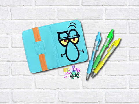 DIGITAL DOWNLOAD 5x7  Applique Squid Mini Composition Notebook Cover