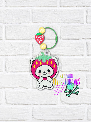 DIGITAL DOWNLOAD StrawBEARy Bear Bag Tag Bookmark Ornament