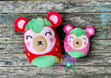 DIGITAL DOWNLOAD Applique StrawBeary Plush Set 5 SIZES INCLUDED Strawberry Bear