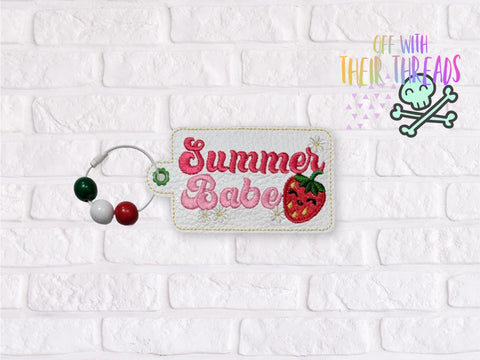 DIGITAL DOWNLOAD Summer Babe Bag Tag Bookmark Ornament