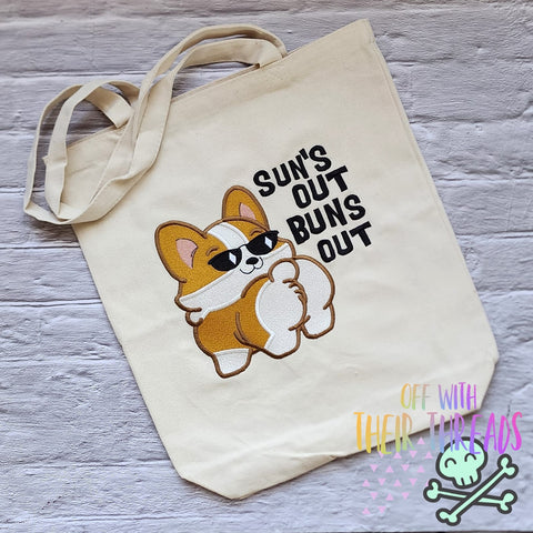 DIGITAL DOWNLOAD Sun's Out Buns Out Corgi 5 SIZES INCLUDED