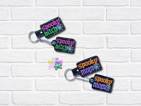 DIGITAL DOWNLOAD Spooky Snap Tab and Charm Set Eyelet Charm Keychain