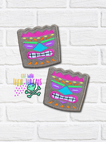DIGITAL DOWNLOAD Tiki Patch 3 SIZES INCLUDED