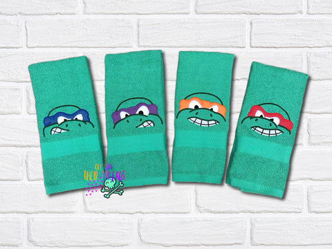 DIGITAL DOWNLOAD Applique Ninja Turtles Set 4 DESIGNS AND 5 SIZES INCLUDED