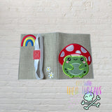 DIGITAL DOWNLOAD Applique TOADstool A6 Notebook Cover