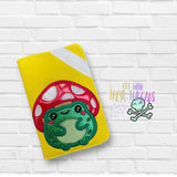 DIGITAL DOWNLOAD Applique TOADstool Mini Composition Notebook Cover