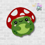 DIGITAL DOWNLOAD TOADstool Patch 3 SIZES INCLUDED Mushroom Frog Toad